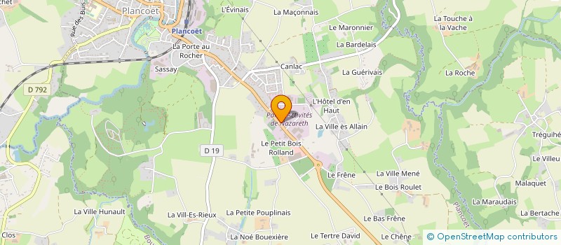 localisation de l'entreprise CORAXES à PLANCOET