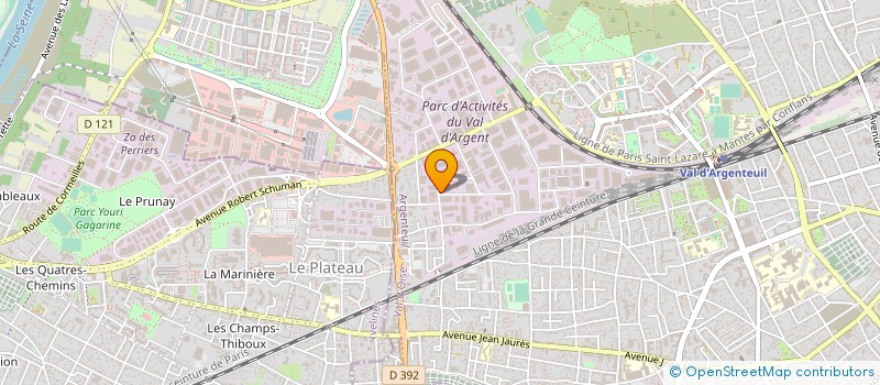 localisation de l'entreprise CORAYA à ARGENTEUIL