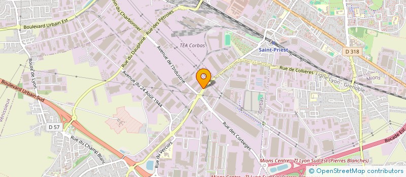 localisation de l'entreprise CORBASTEEL à CORBAS