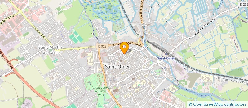 localisation de l'entreprise CORBEAU FABRICE GEOMETRE-EXPERT à SAINT-OMER