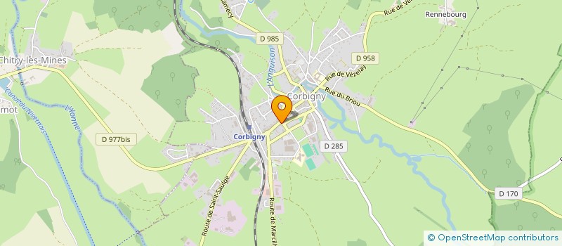 localisation de l'entreprise CORBIGNY KARATE DO  CORBIGNY