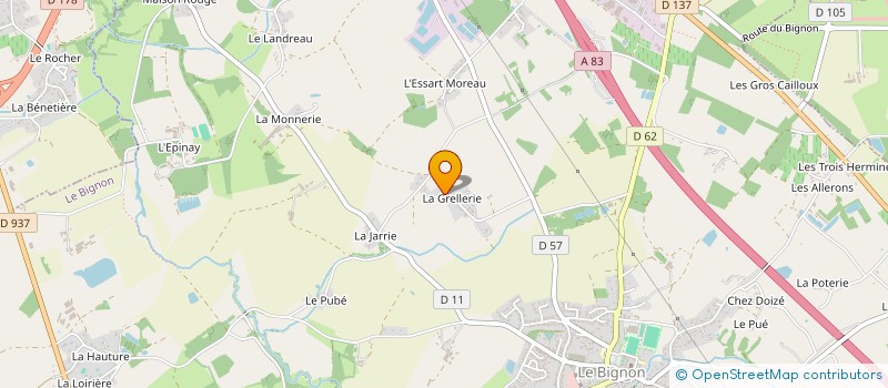 localisation de l'entreprise CORBINEAU SARL à LE BIGNON