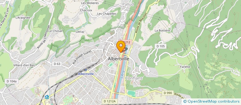 localisation de l'entreprise CORDEL-BETEMPS  ALBERTVILLE