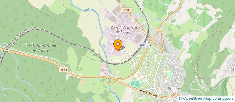 localisation de l'entreprise CORDELIER PLATRERIE PEINTURE à POLIGNY