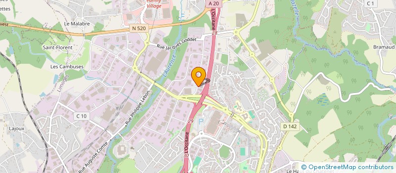 localisation de l'entreprise CORDIALITA à LIMOGES