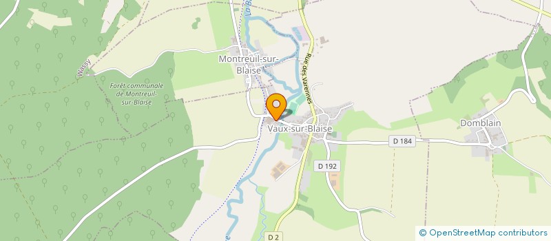 localisation de l'entreprise CORDIER FILS à VAUX-SUR-BLAISE