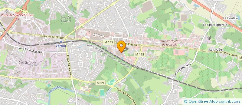 localisation de l'entreprise CORDIER-FRADIN  VERTOU