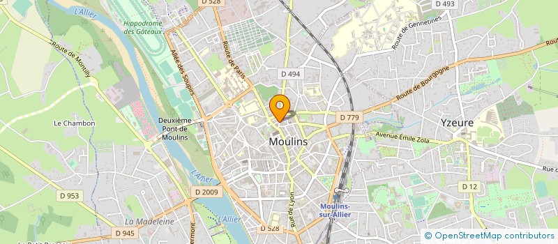 localisation de l'entreprise CORDIS à MOULINS