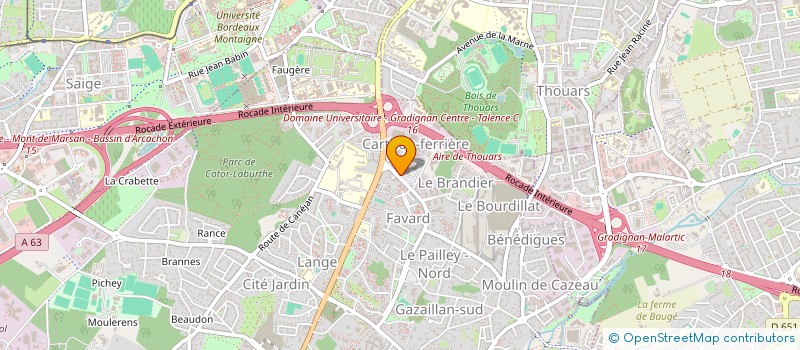 localisation de l'entreprise CORDONNERIE A LA CLE  GRADIGNAN