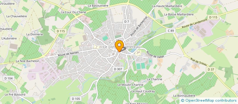 localisation de l'entreprise CORDONNERIE CHEZ ALICE  LE LOROUX-BOTTEREAU