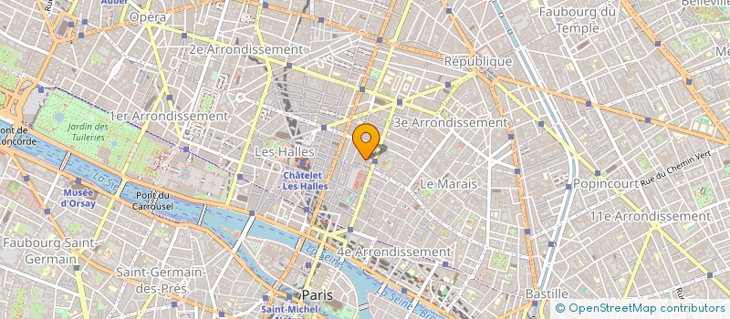 localisation de l'entreprise CORDONNERIE CLES DE L'HORLOGE à PARIS