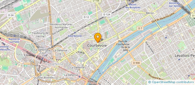 localisation de l'entreprise CORDONNERIE DE L'HOTEL DE VILLE  COURBEVOIE