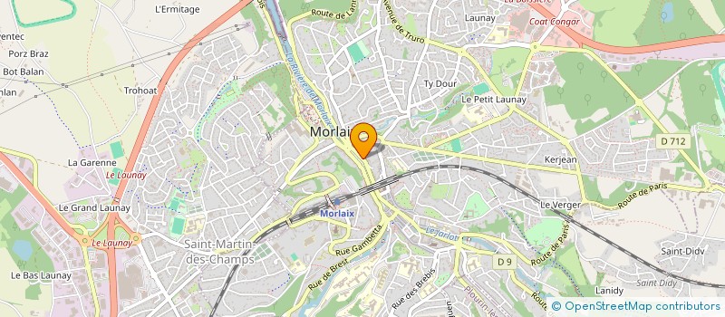 localisation de l'entreprise CORDONNERIE DE LA BAIE  MORLAIX