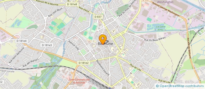 localisation de l'entreprise CORDONNERIE DU POT D'ETAIN  BETHUNE