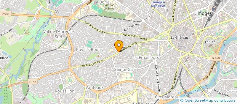 localisation de l'entreprise CORDONNERIE LA BOUTIQUE SERVICES à LIMOGES