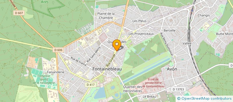 localisation de l'entreprise CORDONNERIE M.A.K.  FONTAINEBLEAU