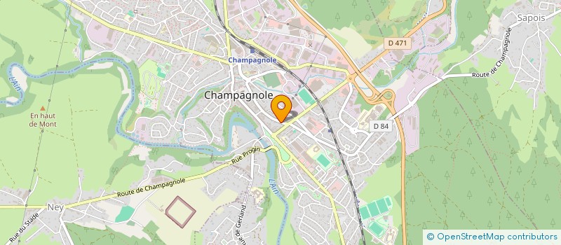 localisation de l'entreprise CORDONNERIE MILL'VEUX à CHAMPAGNOLE