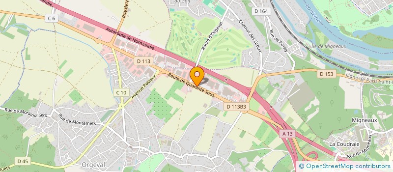 localisation de l'entreprise CORDONNERIE MULTISERVICES D'INTERMARCHE D'ORGEVAL  ORGEVAL