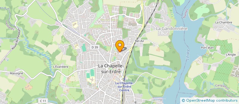 localisation de l'entreprise CORDONNERIE - MULTISERVICES DE L'ERDRE  LA CHAPELLE-SUR-ERDRE