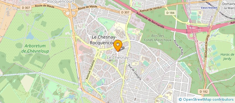 localisation de l'entreprise CORDONNERIE-SERRURERIE DU CHENAY  LE CHESNAY-ROCQUENCOURT