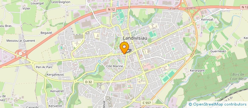 localisation de l'entreprise CORDONNERIE TY BOR à LANDIVISIAU