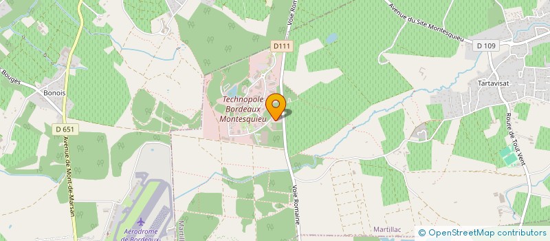 localisation de l'entreprise CORDOUAN 2  MARTILLAC