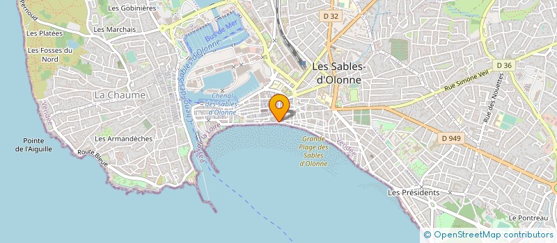 localisation de l'entreprise COREALIS à LES SABLES D'OLONNE