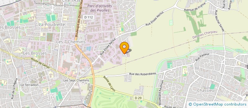 localisation de l'entreprise COREANDRE à DECINES-CHARPIEU
