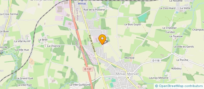 localisation de l'entreprise COREANE  MINIAC-MORVAN