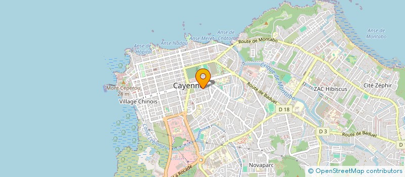 localisation de l'entreprise COREBAT à CAYENNE