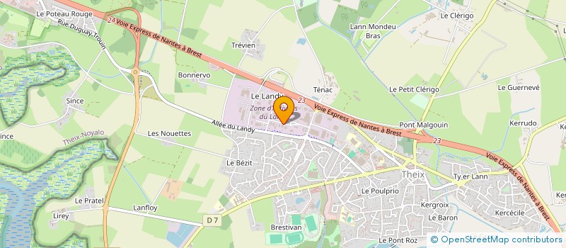 localisation de l'entreprise COREBAT 56  THEIX-NOYALO