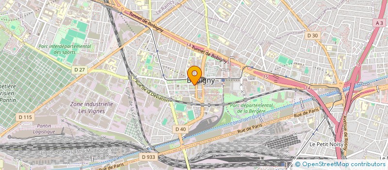 localisation de l'entreprise CORECRE (COLLECTIF POUR LA REUSSITE ET LA CREATIVITE DANS LA RECHERCHE POUR L'EDUCATION) à BOBIGNY