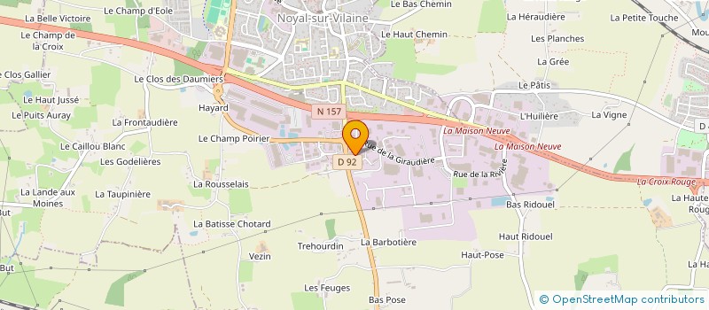 localisation de l'entreprise COREDIF à NOYAL-SUR-VILAINE