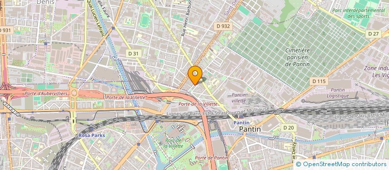 localisation de l'entreprise COREDIMEX à PANTIN
