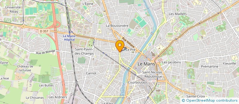 localisation de l'entreprise COREFID à LE MANS