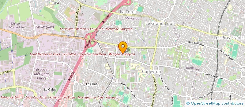 localisation de l'entreprise CORELEC AQUITAINE CONCEP REALIS ELECTIQ à MERIGNAC