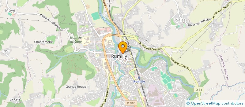 localisation de l'entreprise CORENLINE à RUMILLY