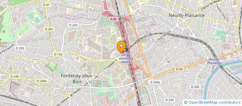 localisation de l'entreprise CORENOVATION à FONTENAY-SOUS-BOIS