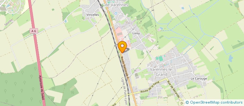 localisation de l'entreprise CORESPORT à VARENNES-LE-GRAND