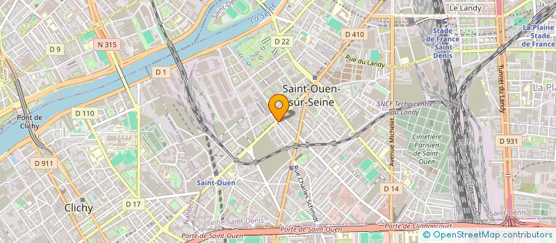 localisation de l'entreprise COREST à SAINT-OUEN-SUR-SEINE