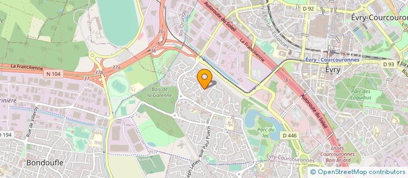 localisation de l'entreprise CORET  EVRY-COURCOURONNES