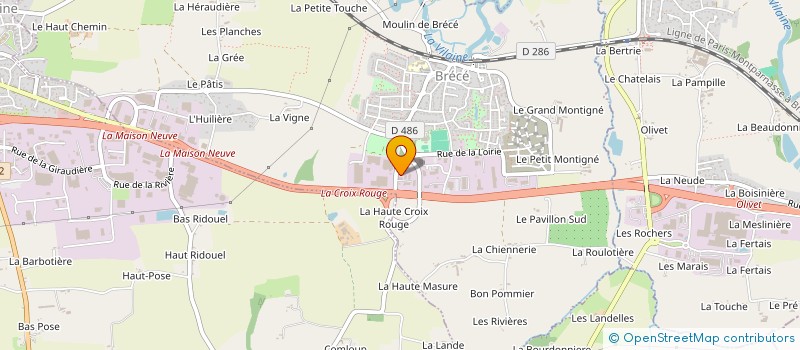 localisation de l'entreprise COREVA à BRECE