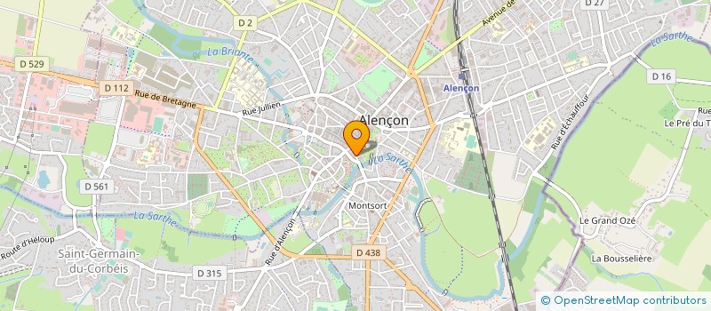 localisation de l'entreprise COREVA DISTRIBUTION à ALENCON
