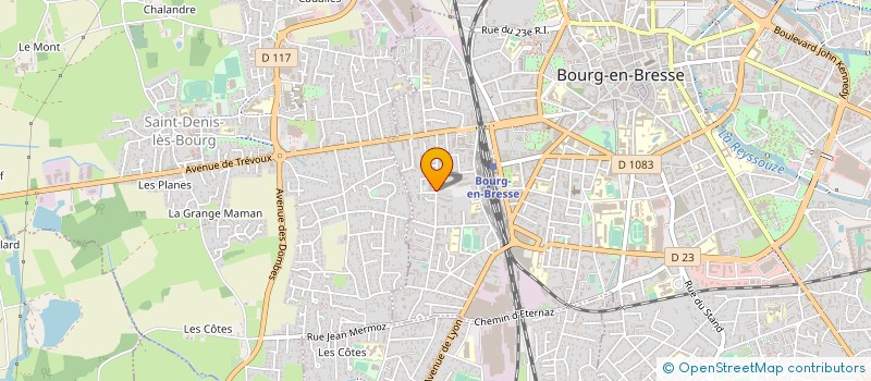 localisation de l'entreprise CORFAC FINANCES à BOURG-EN-BRESSE