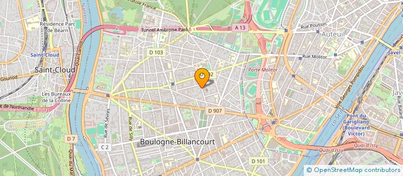 localisation de l'entreprise CORFIM à BOULOGNE-BILLANCOURT