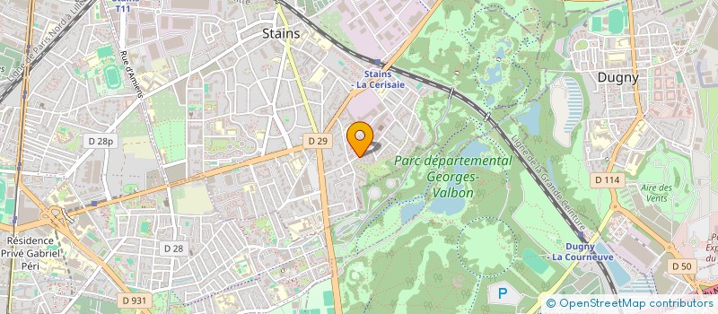 localisation de l'entreprise CORFOU à STAINS
