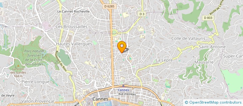 localisation de l'entreprise CORFOU AF à CANNES