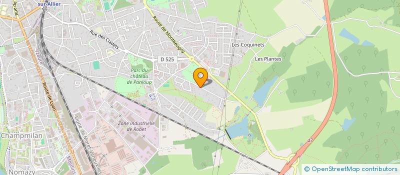 localisation de l'entreprise CORGIL  YZEURE