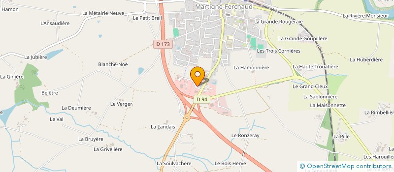 localisation de l'entreprise CORGNE LUDOVIC à MARTIGNE-FERCHAUD