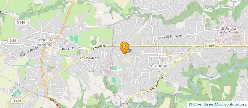 localisation de l'entreprise CORIANA  CRAPONNE